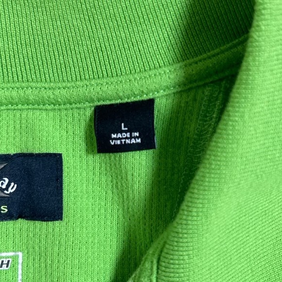 Callaway Golf X series C tech Polo size L Large Green Quick Dry Moisture Wicking - Picture 5 of 7